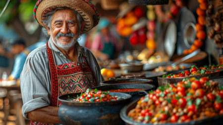 Hispanic Heritage Month. Food Festival: Culinary Traditions and Cultural Pride in High Resolutionの素材