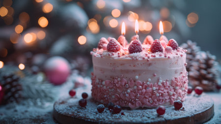 Happy birthday. Incorporate elements of the season or the time of day to enhance the atmosphere, such as snowflakes for a winter birthday or fairy lights for a twilight celebration. --ar 16:9 --style raw --stylize 700 Job ID: a4e1cf3a-b3a8-44ad-9e92-66cf31d2bb20の素材