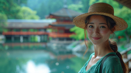 Golden Week Adventure in Japan. A woman looking to rediscover the beauty of your own country with fresh eyes.の素材