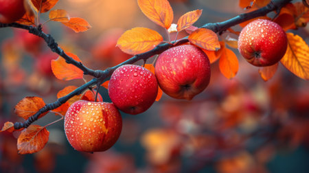 Thanksgiving and Harvest Festival. Capture the vibrant autumnal colors associated with Thanksgiving, such as shades of red, orange, yellow, and brownの素材