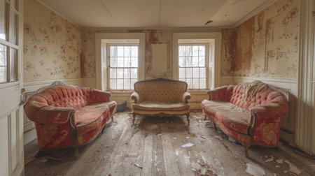 Moving. Capture the lingering echoes of life once lived within these walls, the faint scent of memories, the lingering impression of furniture that once stood in these spaces.の素材