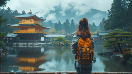 Golden Week Adventure in Japan. A woman looking to rediscover the beauty of your own country with fresh eyes.の素材