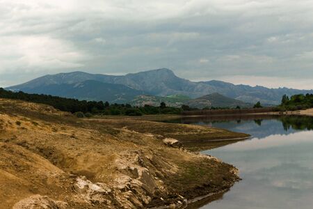 montains and lakeの写真素材