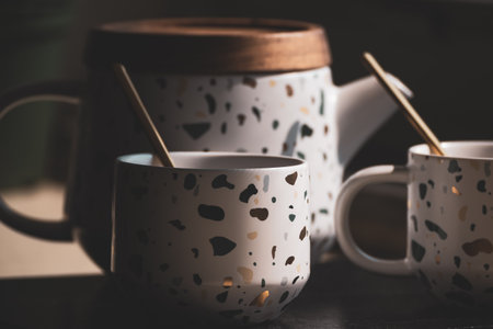 Tea set. Shadesの写真素材