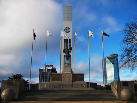 Central square of Palmerston Northのeditorial素材