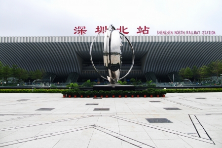 New railway station in Chinaのeditorial素材