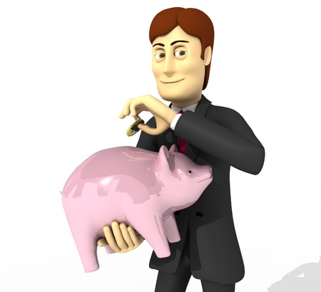 savings characterの写真素材