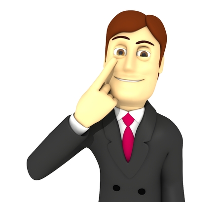 business man eye pay atentionの写真素材