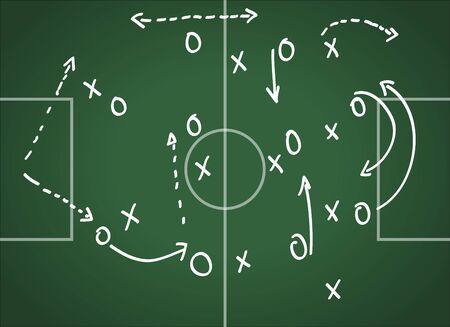 sport Tactics blackboard. Strategy concept. trainingの写真素材