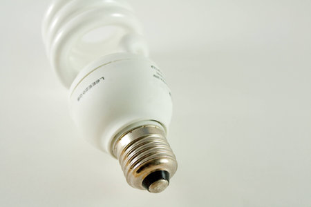 fluorescent light bulb isolated on white background