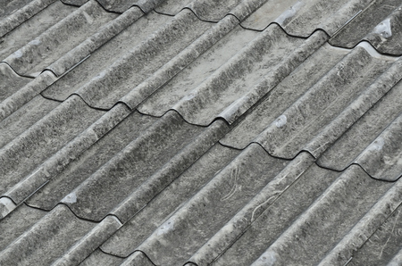 SELECTIVE FOCUS TO ZINC METAL ROOF TEXTURE BACKGROUND IN NATURE DAY LIGHTの写真素材