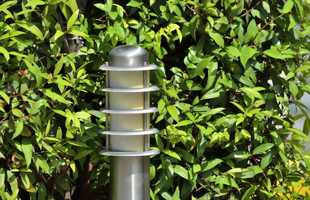 Garden lamp in public park. の写真素材