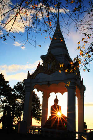 Buddha and the sun light の写真素材