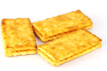 Biscuits with a white background 