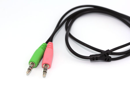 close-up of socket jack for listening to music