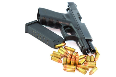 Semi automatic pistol with magazine and ammo