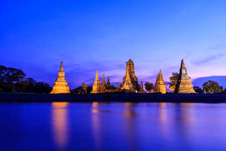 Wat Chaiwatthanaram at Ayutthaya in Thailand の写真素材