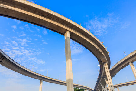 Curve of High way bridge の写真素材