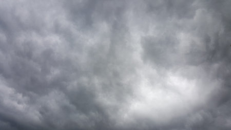 Black rain cloudsの写真素材