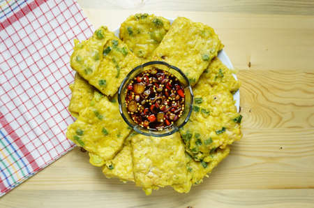 Mendoan may be a sort of browned nourishment that comes from the residency of Banyumas, Central Java, Indonesia.の写真素材