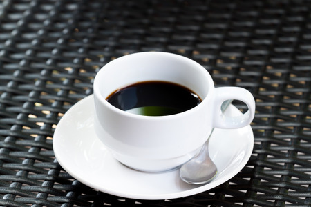 cup of coffee on the tableの写真素材