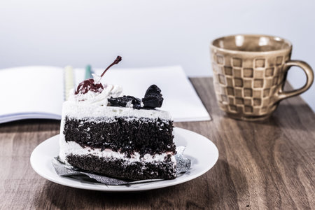 vintage chocolate cakeの写真素材