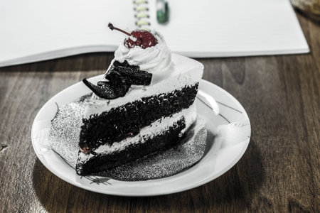 vintage chocolate cakeの写真素材