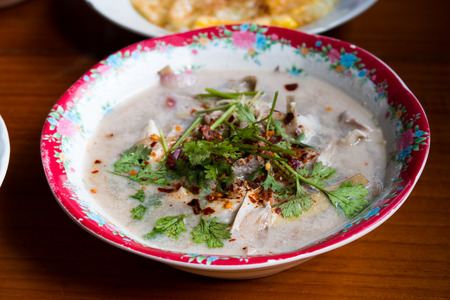Curry banana blossom.Thai foodの写真素材