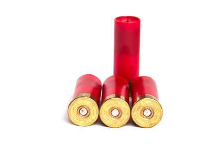 Shotgun shells isolated on white background