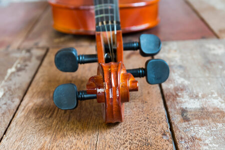 Close up of a violin shallow deep of fieldの写真素材