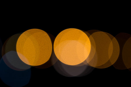 Abstract urban night light bokeh, defocused background