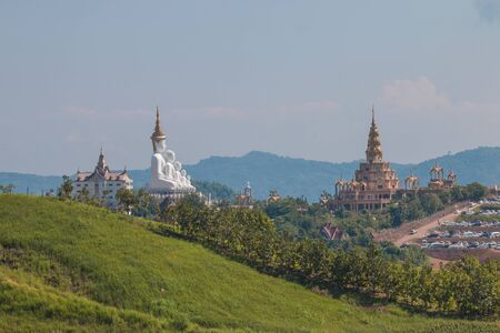 Oct 17,2015 Pha son keaw Temple, Petchaboon Province, Thailand view of colourful ceramic bowl decorated on pagoda and floor at Petchaboon Province Thailandのeditorial素材