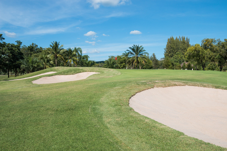 Golf course in the countrysideの写真素材
