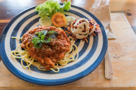 beef steak on wood tableの写真素材