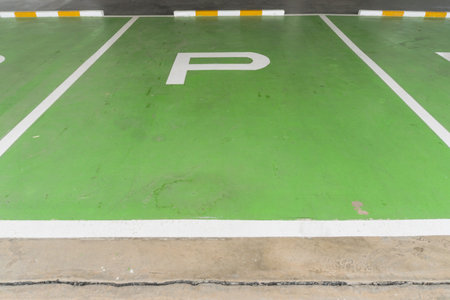 Empty Space in a Parkingの写真素材