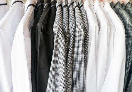 close up Different clothes on hanger