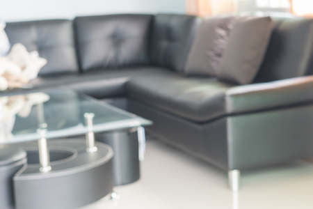 Blurred background of modern home living room interior with sofaの写真素材