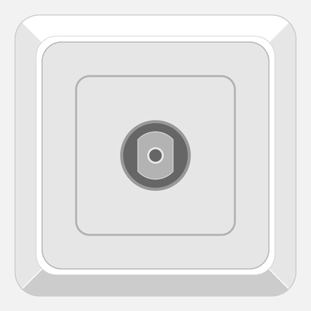 tv socket on grey backgroundのイラスト素材