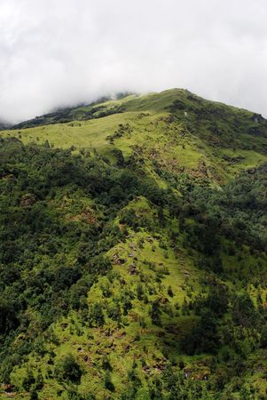 mountains landscape of nepalの写真素材