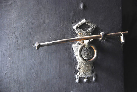 knocker of the chinese templeの写真素材