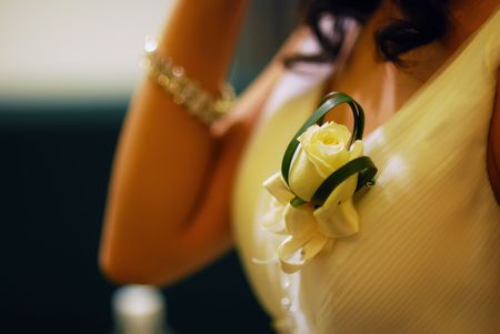 corsage of bride horizontal version の写真素材