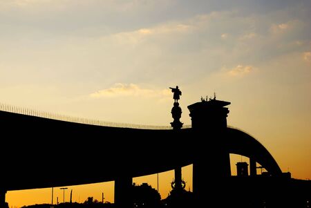 bridge under sunsetの写真素材