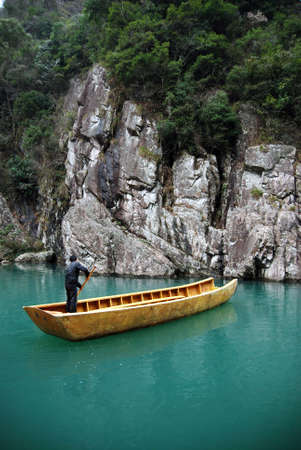 Boat in the riverの写真素材