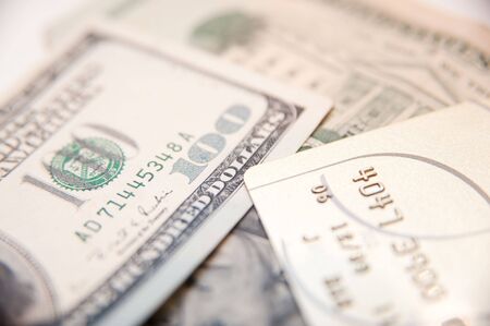 Credit Cards With US Dollar の写真素材