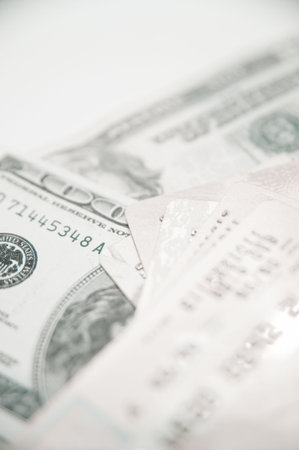 Credit Cards With US Dollar の写真素材