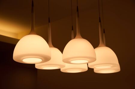 Beautiful chandelier isolated の写真素材