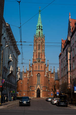 St. Gertrude Old Church, Riga, Latvia.のeditorial素材