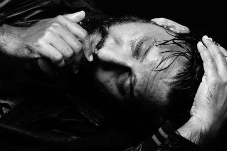 Dark Hair, Portraits Man Black White, Male Portraits, Men'S Fashion Styles, Fashion Photography, Men Fashion Style, Hot Beards Men, Male Modelsの写真素材