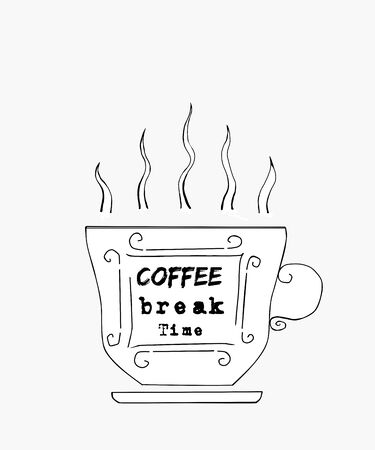 Coffee break timeのイラスト素材