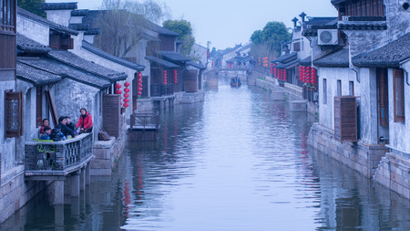 Jiangsu Province Wuxi ancient town sceneryのeditorial素材